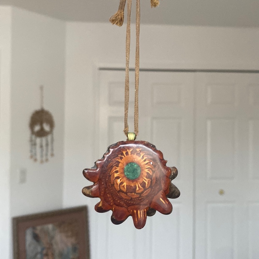 Crushed Malachite Glow in the Dark Third Eye Pinecone